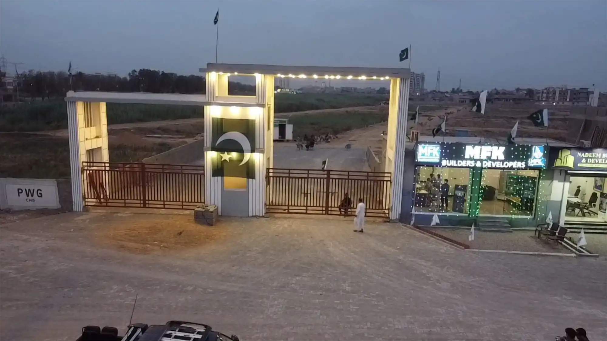 MFK Signature Villas entrance in Scheme 33, Karachi